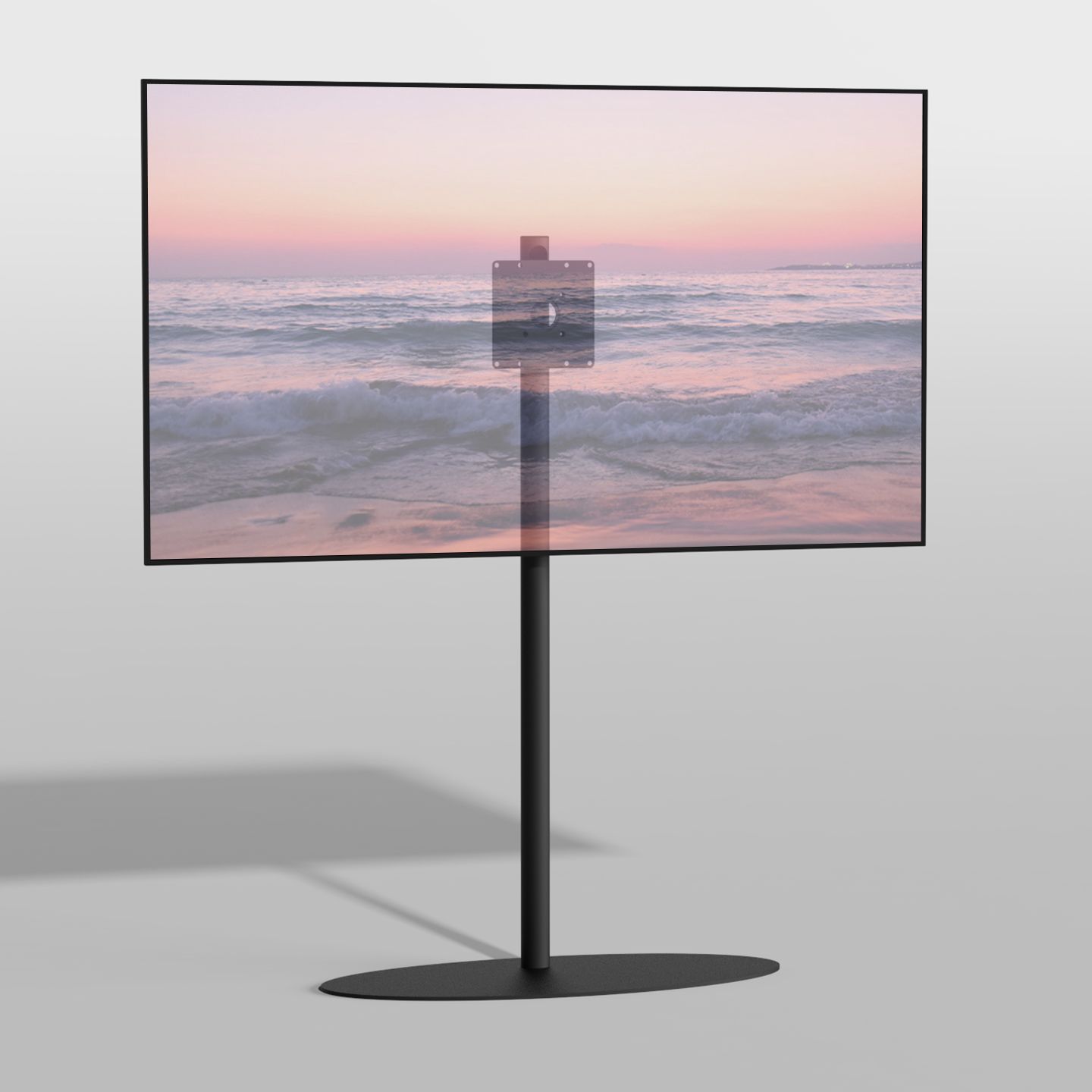 Vloerstandaard ORBIT zwart 150 cm VESA 200x200