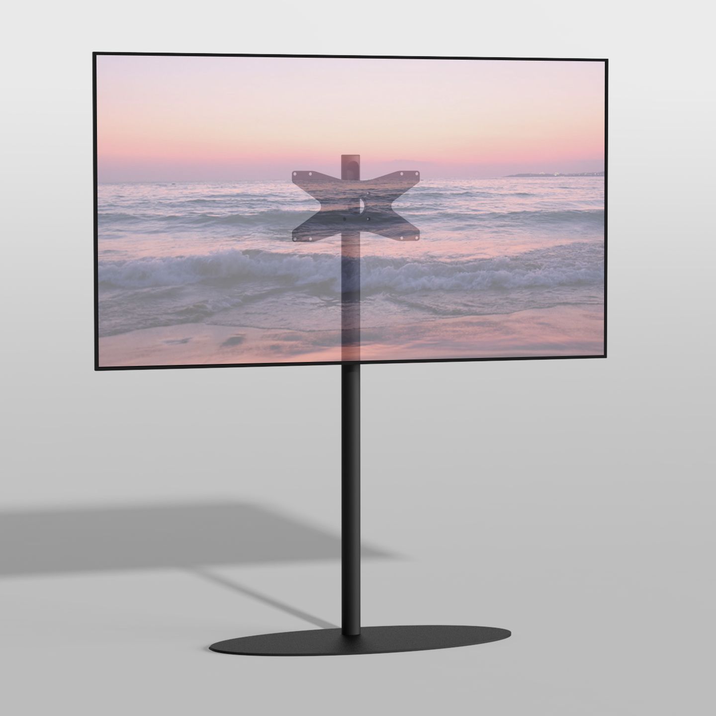 Vloerstandaard ORBIT zwart 150 cm VESA 400x200