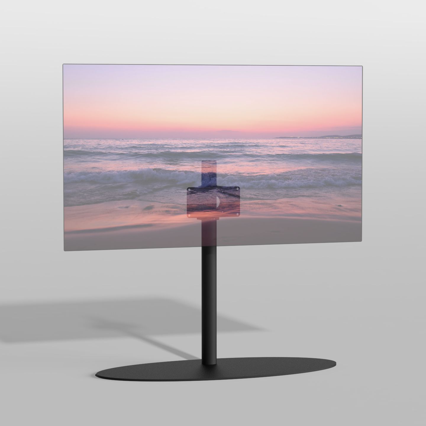 Vloerstandaard ORBIT zwart 80 cm VESA 200x100