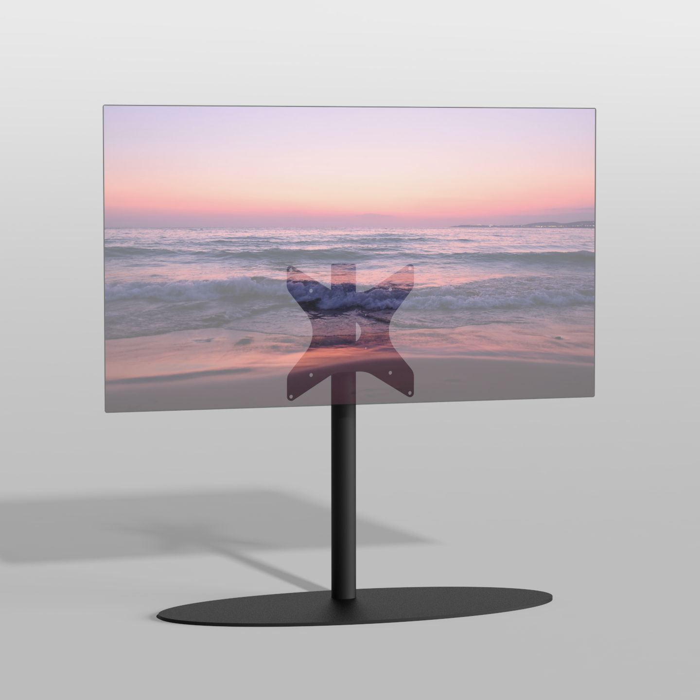 Vloerstandaard ORBIT zwart 80 cm VESA 300x300