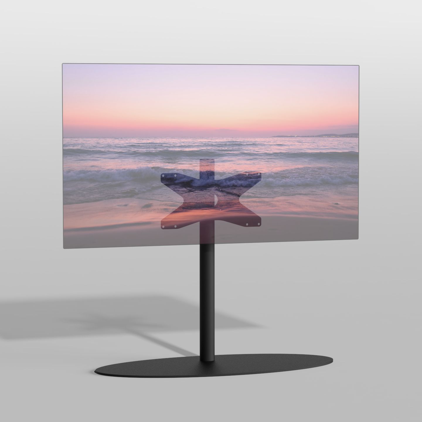 Vloerstandaard ORBIT zwart 80 cm VESA 400x200
