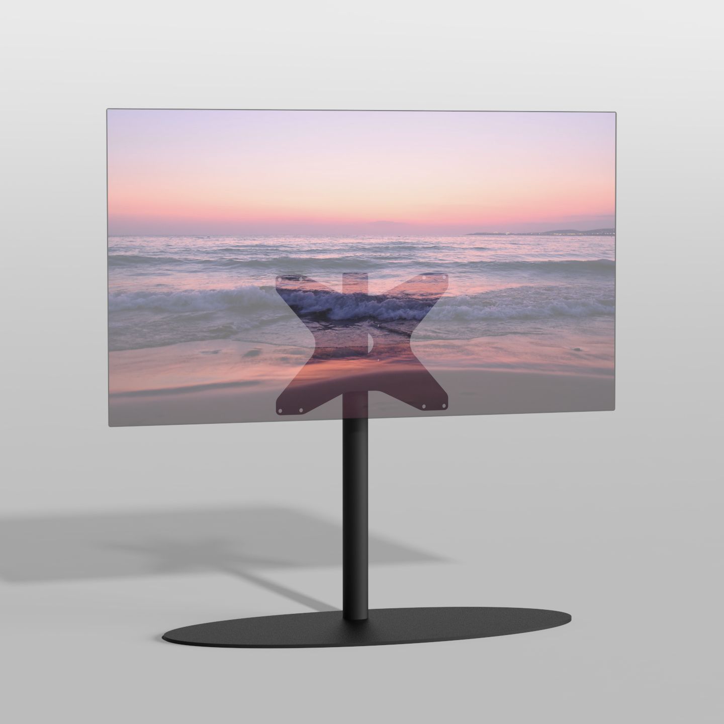 Vloerstandaard ORBIT zwart 80 cm VESA 400x300