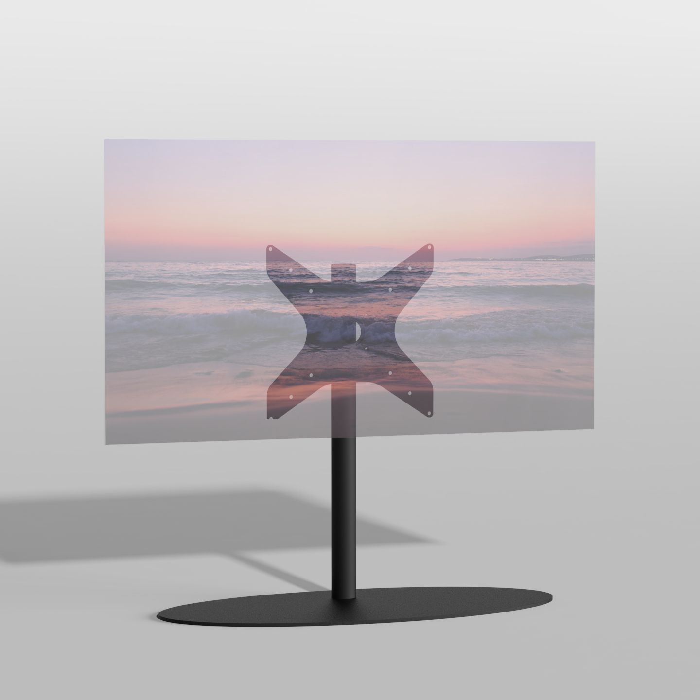 Vloerstandaard ORBIT zwart 80 cm VESA 400x400