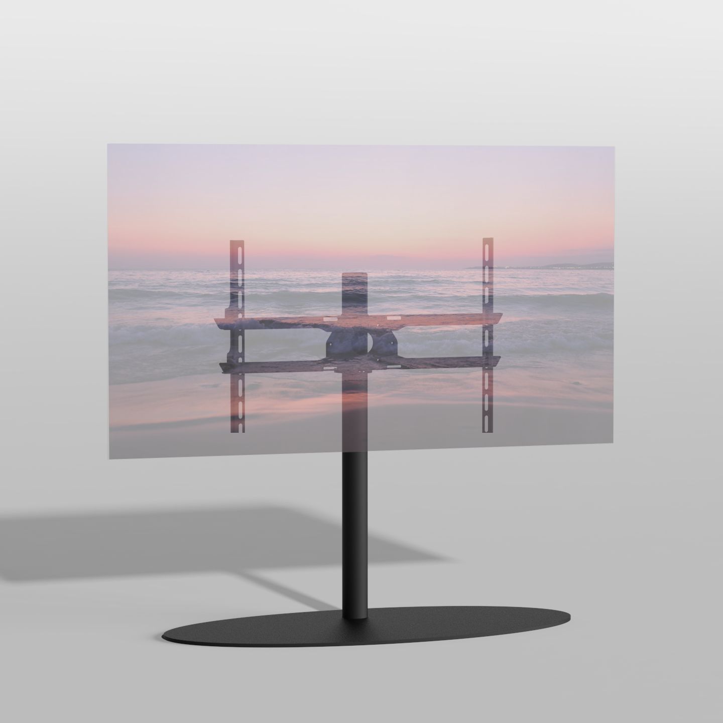 Vloerstandaard ORBIT zwart 80 cm VESA 600x400