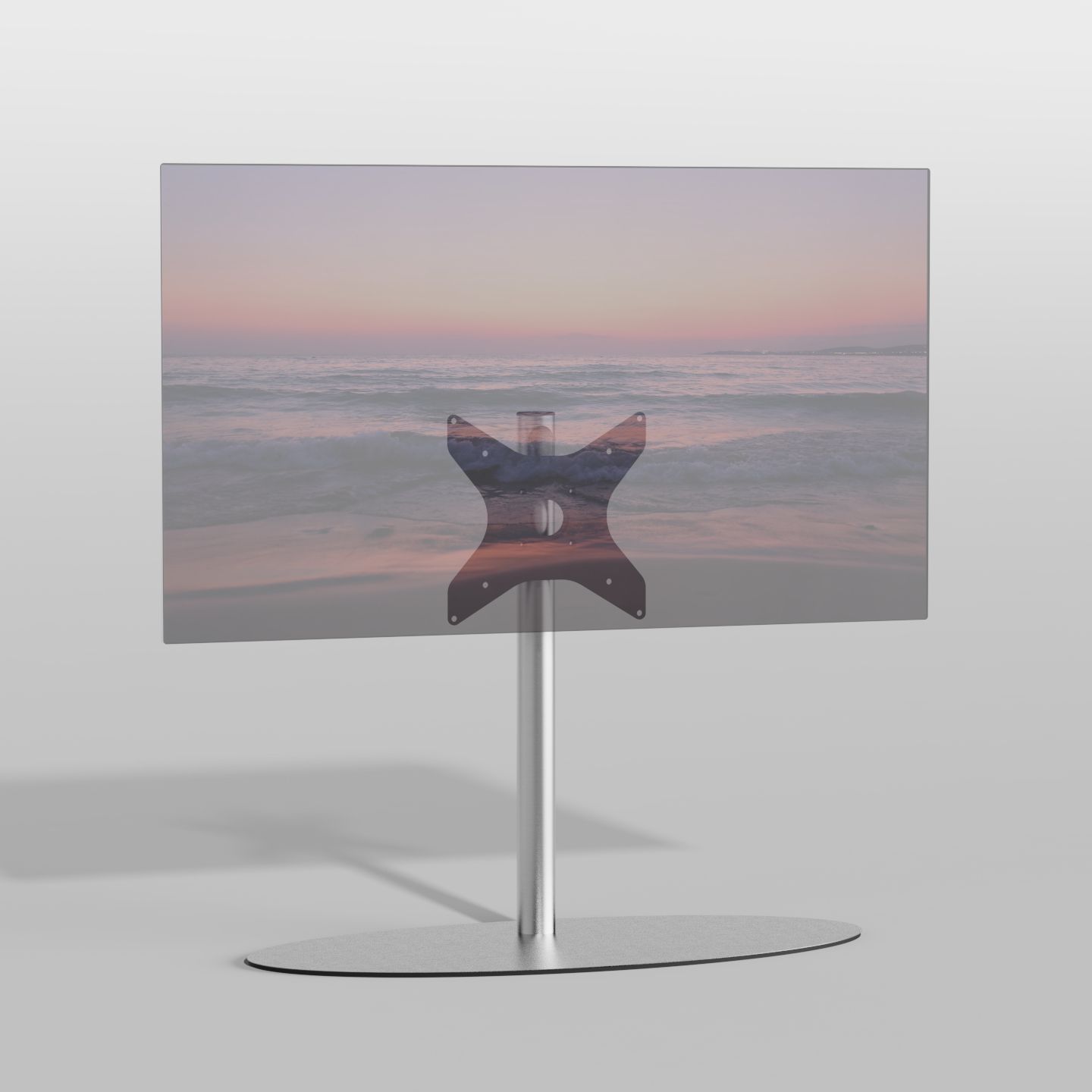 Vloerstandaard ORBIT rvs 80 cm VESA 300x300