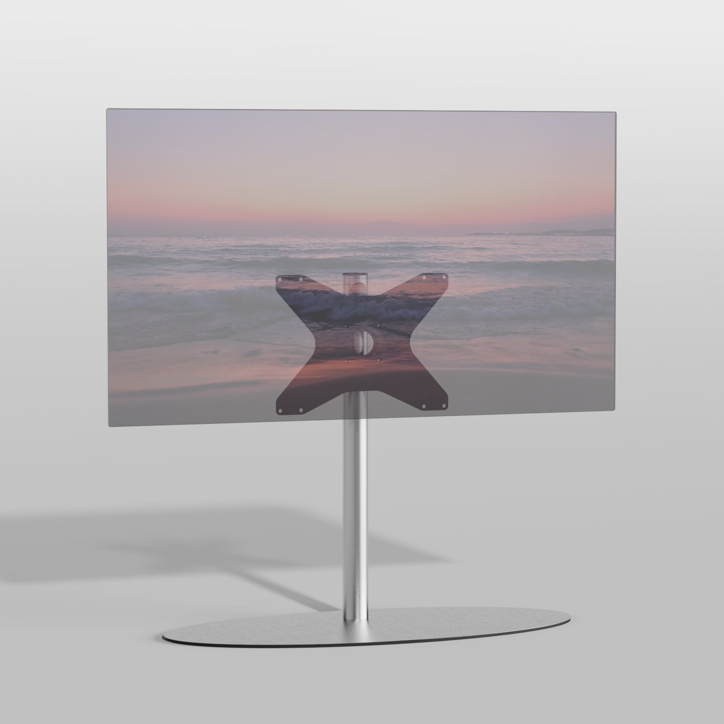 Vloerstandaard ORBIT rvs 80 cm VESA 400x300