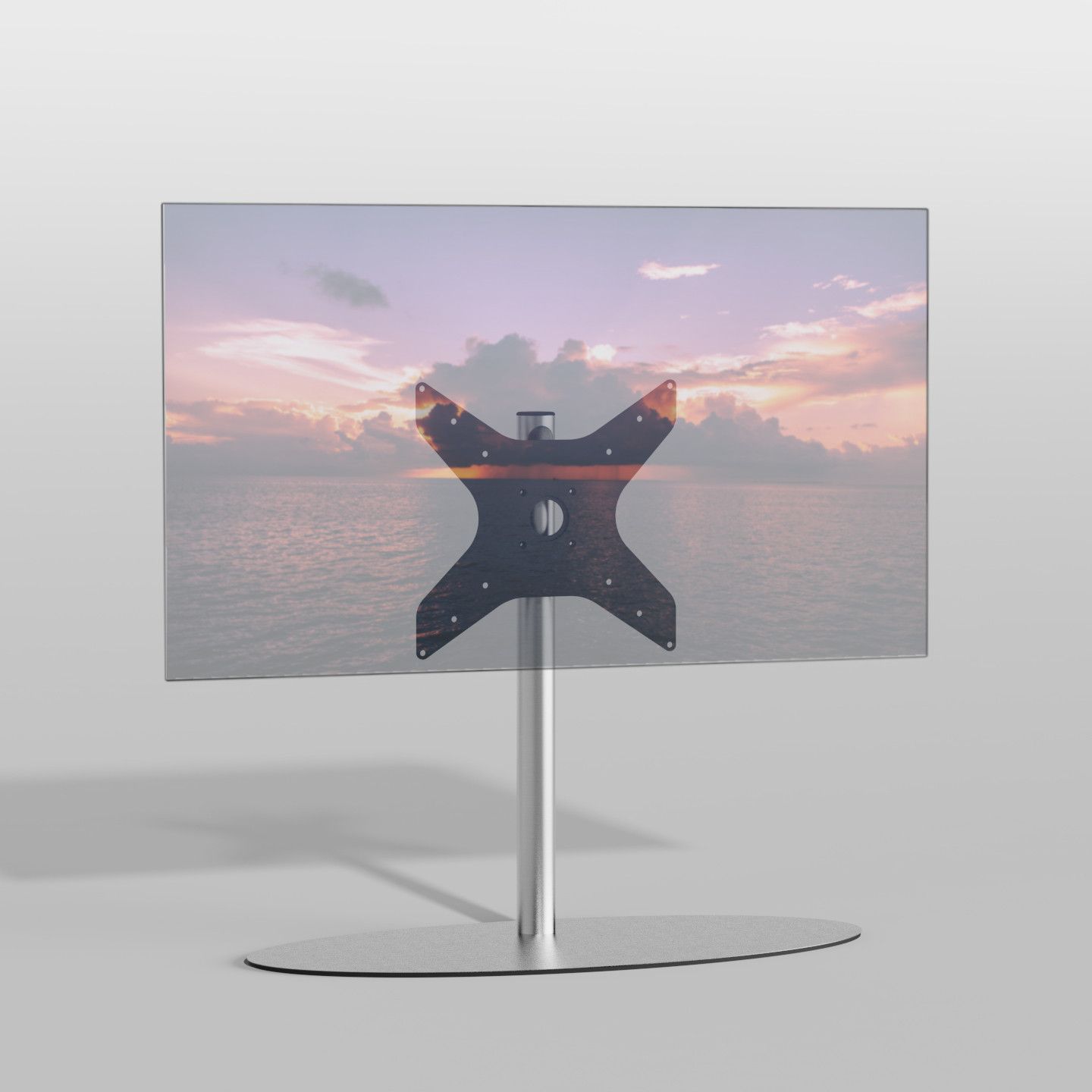 Vloerstandaard ORBIT rvs 80 cm VESA 400x400