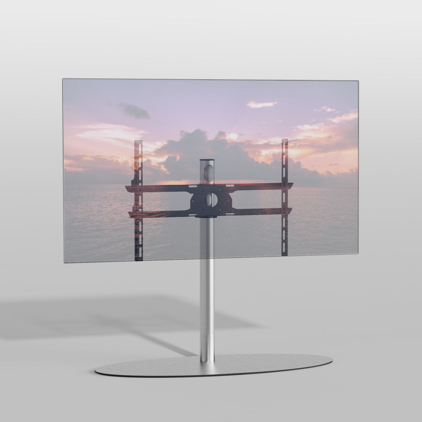 Vloerstandaard ORBIT rvs 80 cm VESA 600x400