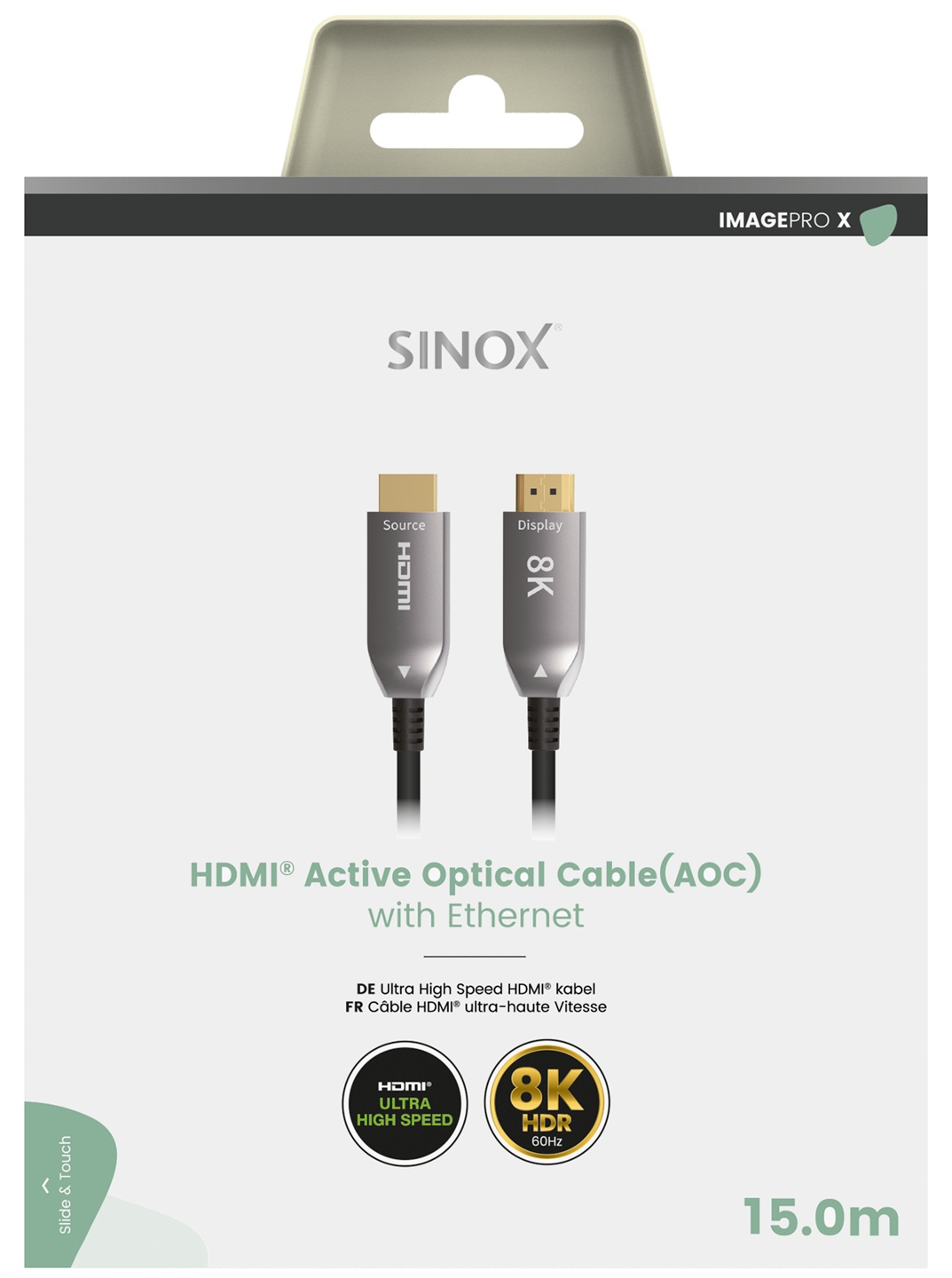 IMAGE PRO X - HDMI optische kabel 8K60Hz met Ethernet 15 mtr.