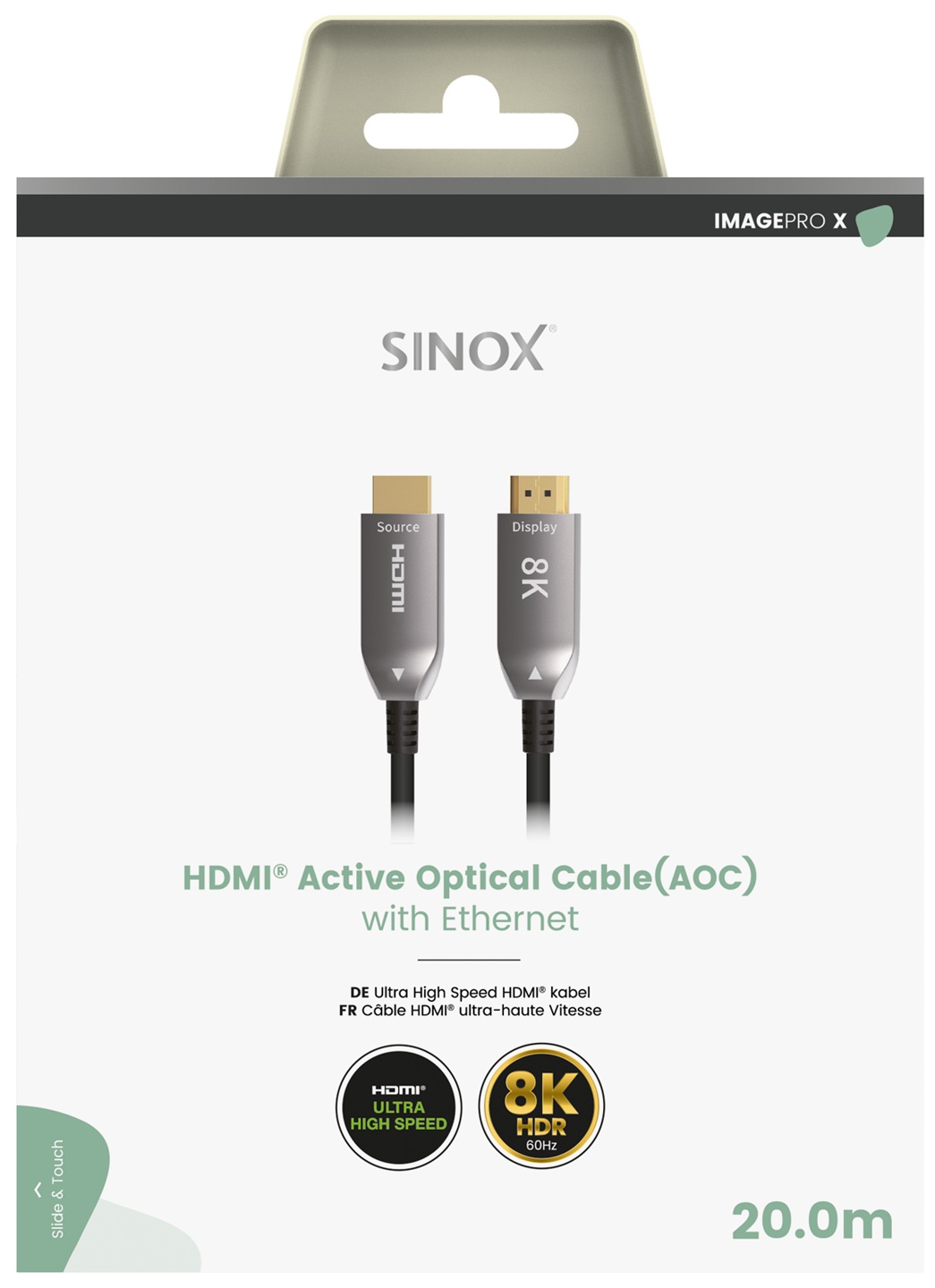 IMAGE PRO X - HDMI optische kabel 8K60Hz met Ethernet 20 mtr.