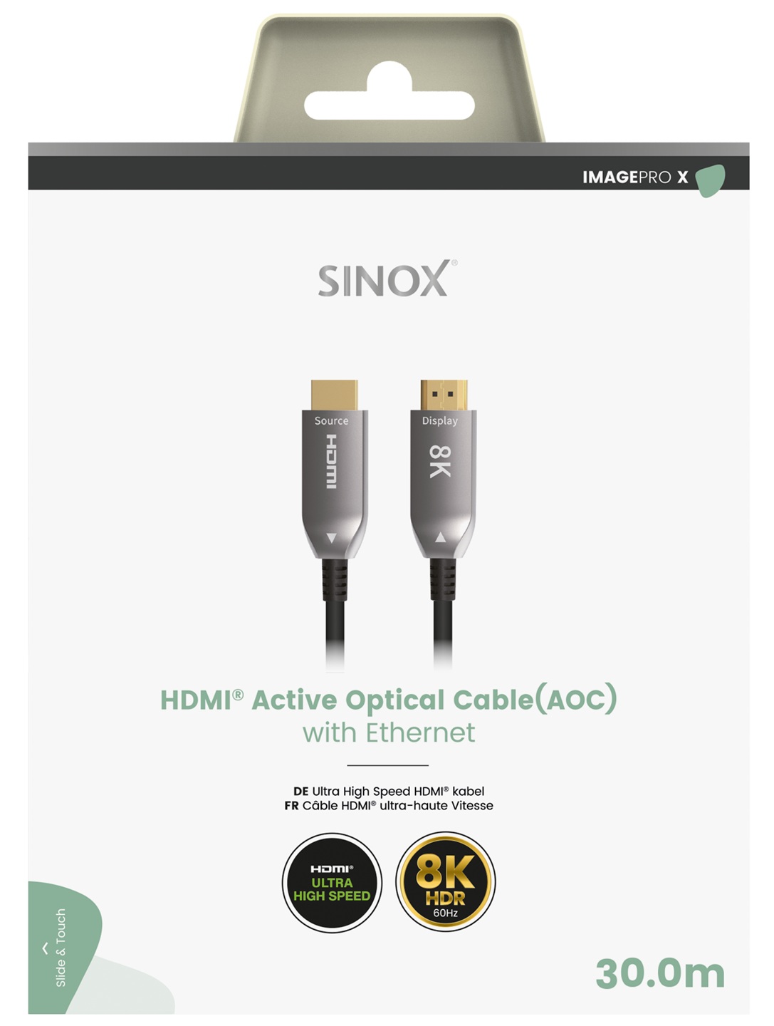 IMAGE PRO X - HDMI optische kabel 8K60Hz met Ethernet 30 mtr.