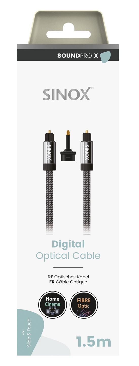 SOUND PRO X - Aansluitkabel Toslink 1,5 mtr.