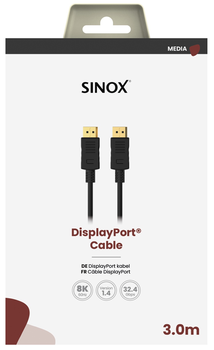 MEDIA SELECT - Aansluitkabel DisplayPort 1.4 3 mtr.