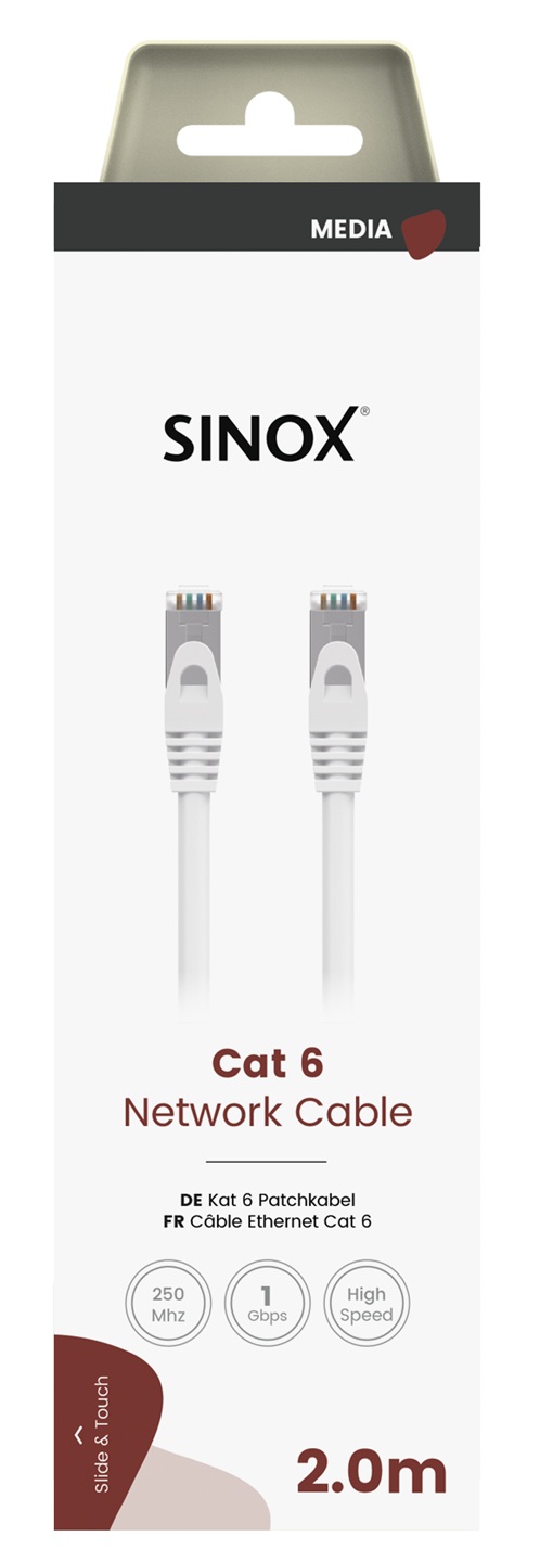 MEDIA SELECT - UTP aansluitkabel CAT6 - 2 mtr.