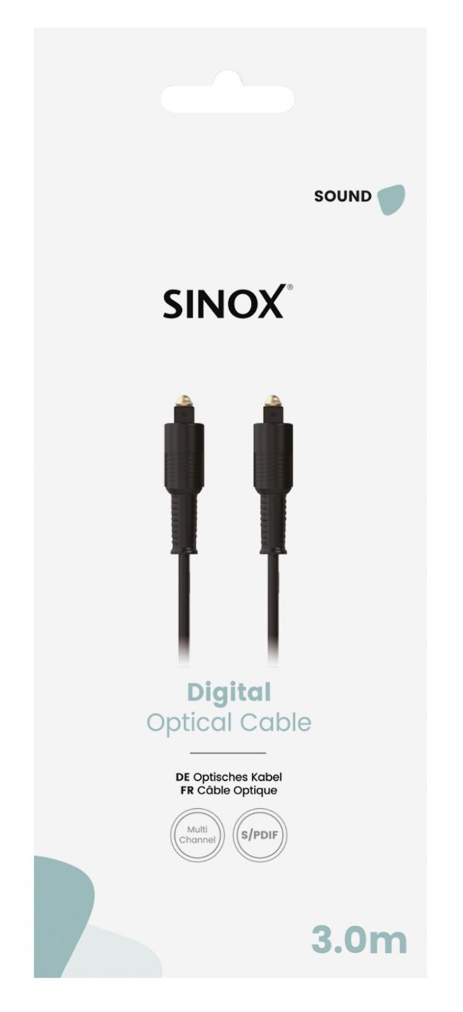 SOUND GO - Aansluitkabel Toslink 3 mtr.