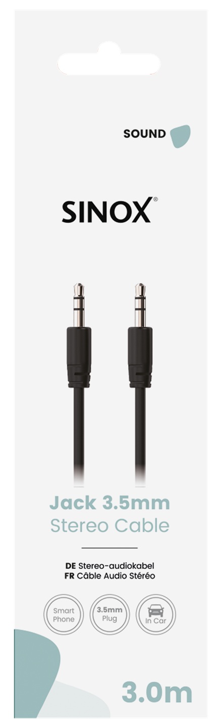 SOUND GO - Aansluitkabel 3,5mm stereo 3 mtr.
