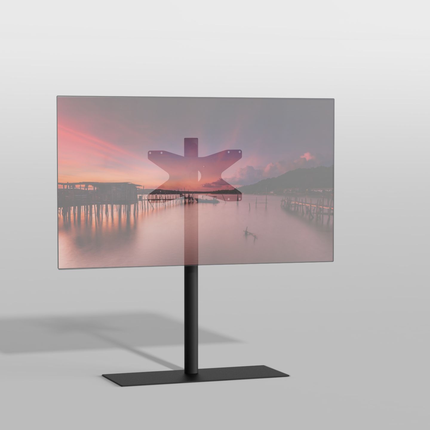 TV standaard SOLID zwart 100cm VESA 400x200