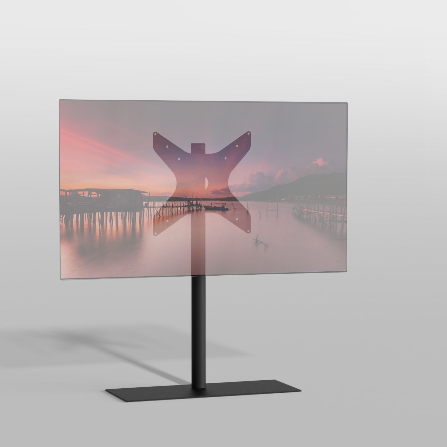TV standaard SOLID zwart 100cm VESA 400x400