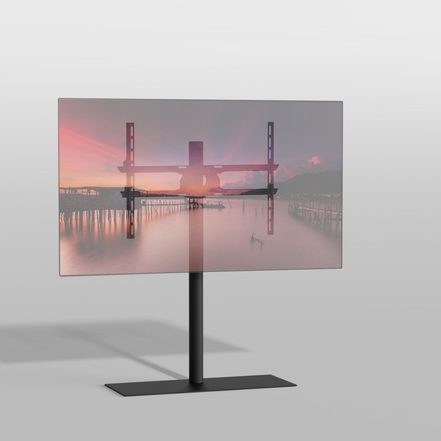 TV standaard SOLID zwart 100cm VESA 600x400