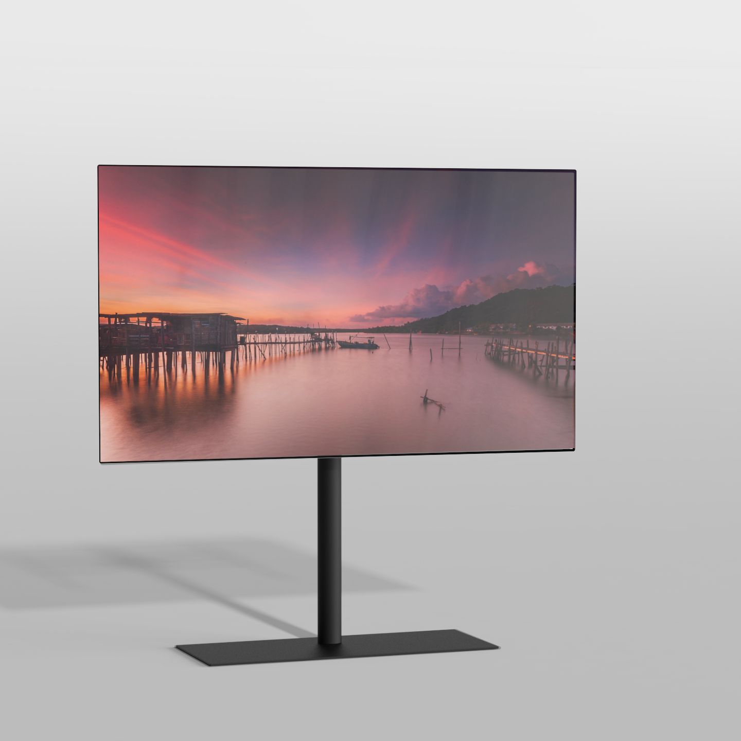 TV standaard SOLID zwart 100cm MULTIFIT VESA 75x75 tot 400x400