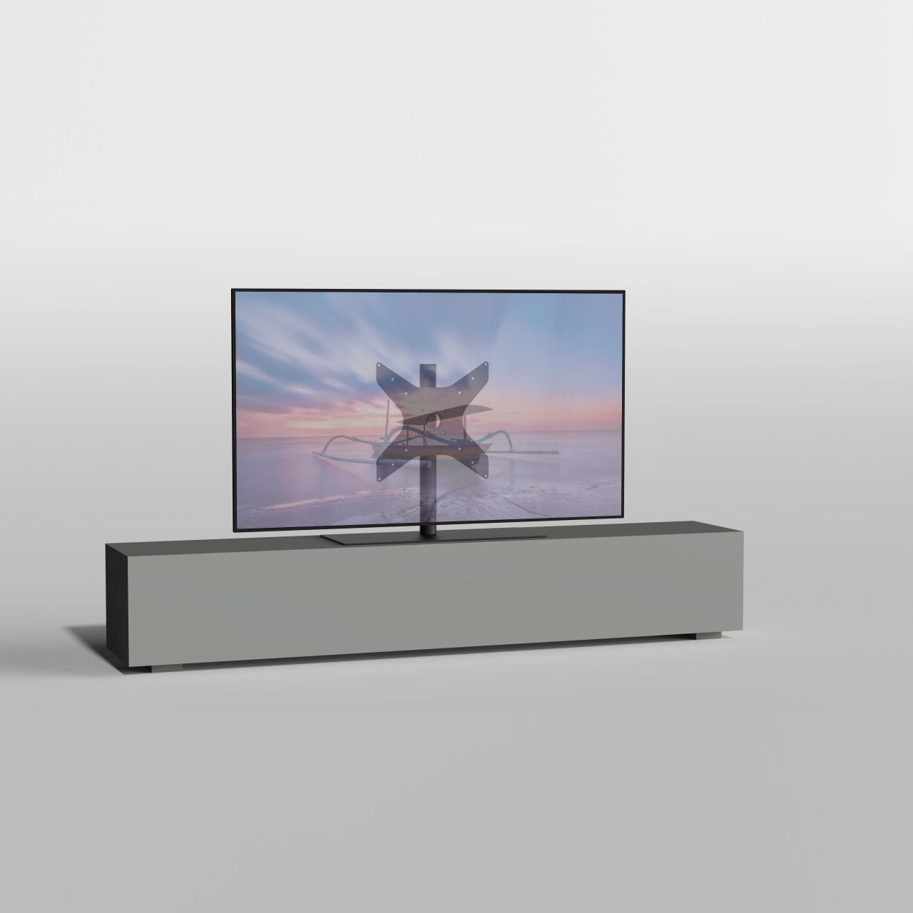 TV standaard SOLID zwart 60cm VESA 400x400