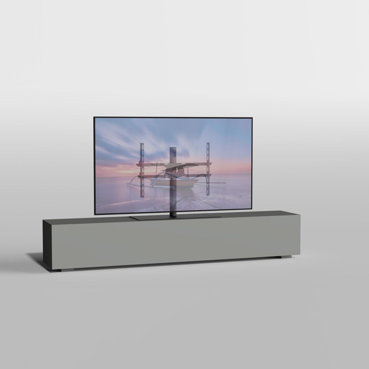 TV standaard SOLID zwart 60cm VESA 600x400