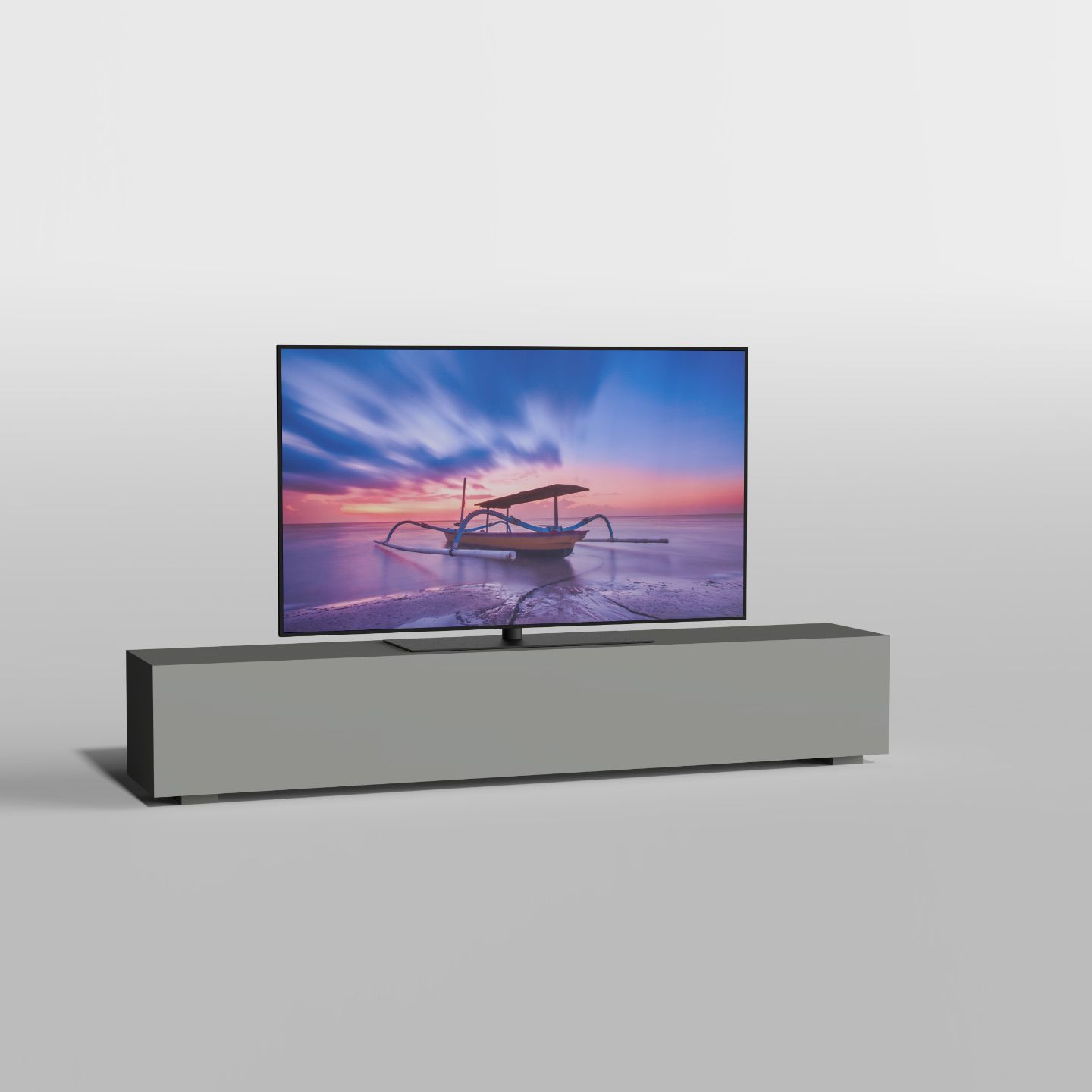 TV standaard SOLID zwart 60cm MULTIFIT VESA 75x75 tot 400x400