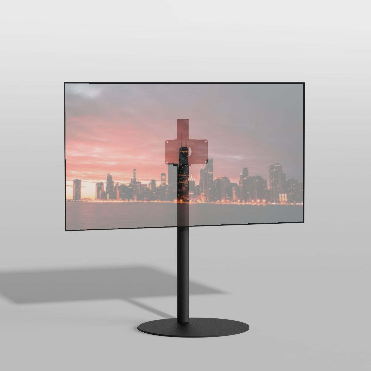 Vloerstandaard SPHERE zwart 100 cm VESA 200x100