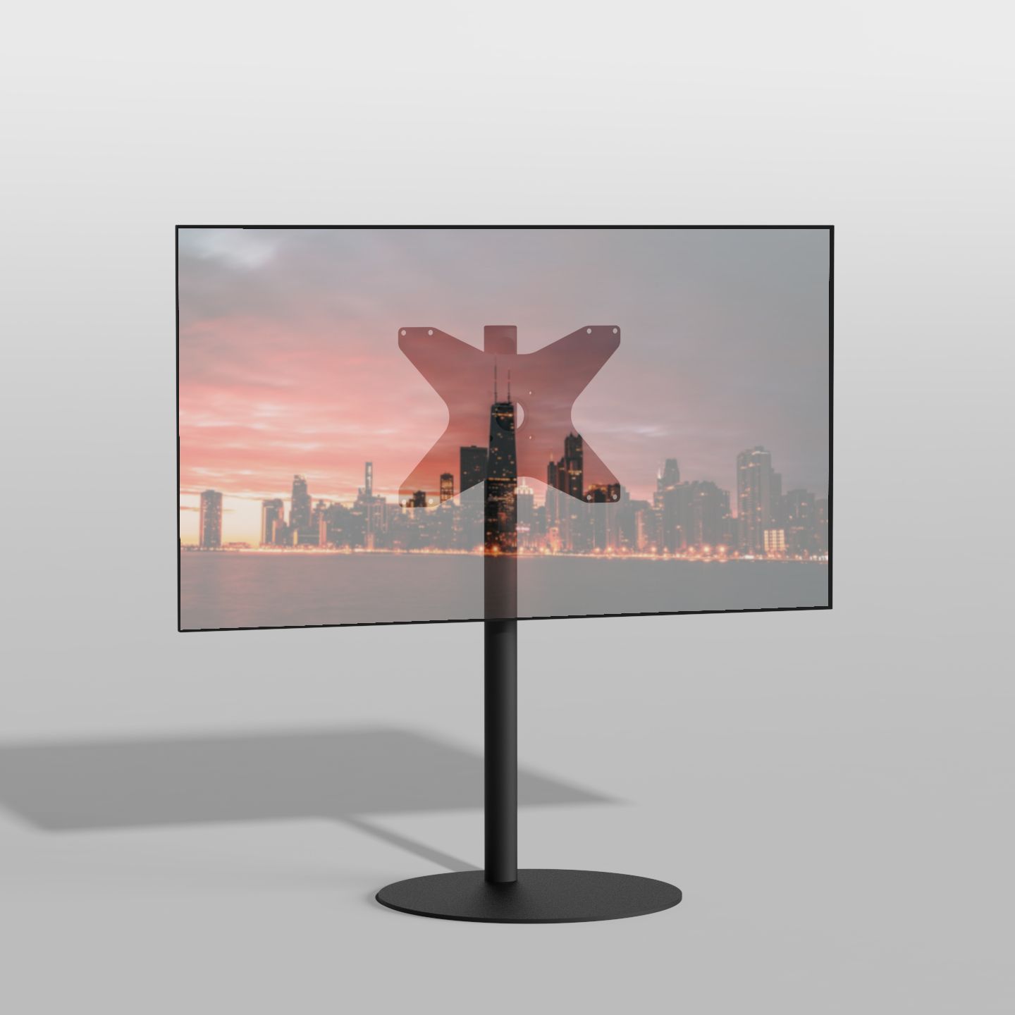 Vloerstandaard SPHERE zwart 100 cm VESA 400x300