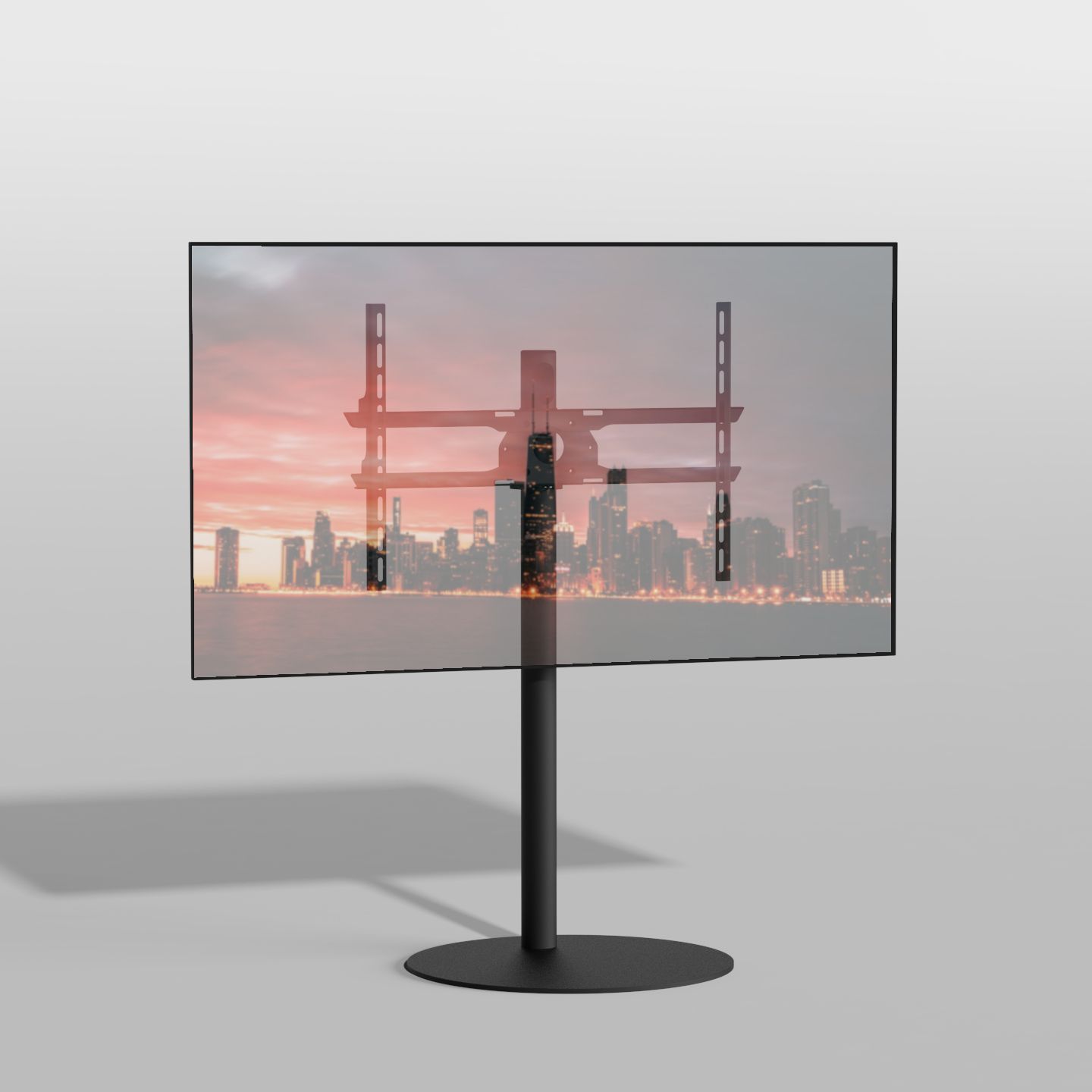 Vloerstandaard SPHERE zwart 100 cm VESA 600x400
