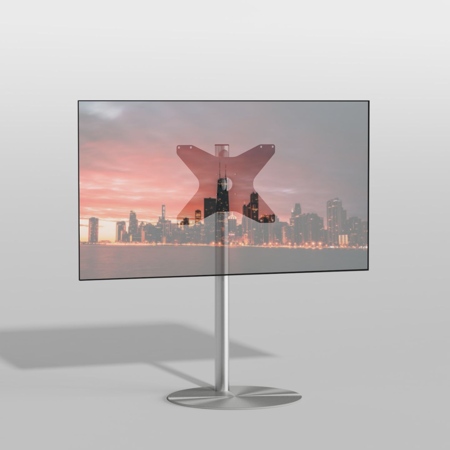 Vloerstandaard SPHERE rvs 100 cm VESA 300x300