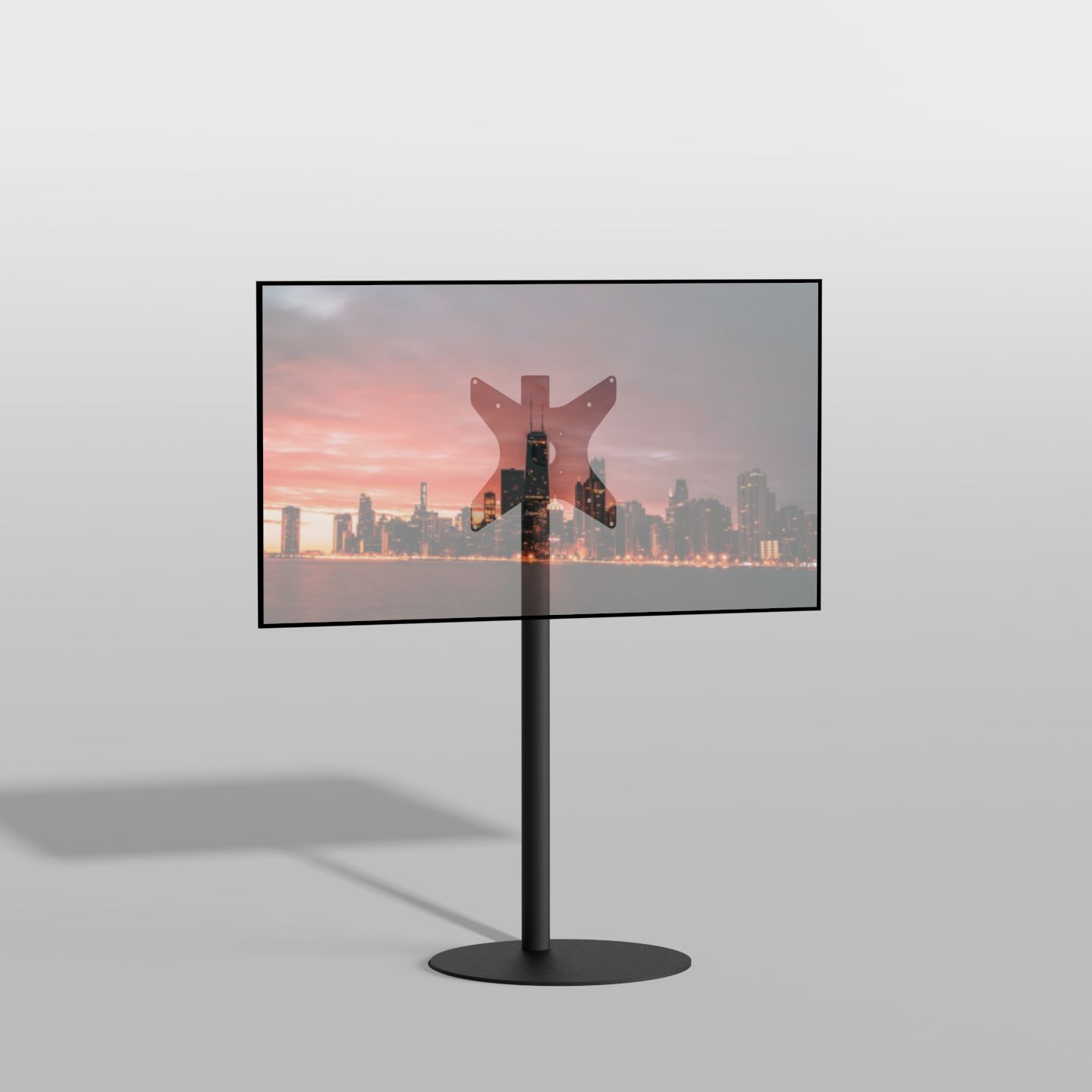 Vloerstandaard SPHERE zwart 120 cm VESA 300x300