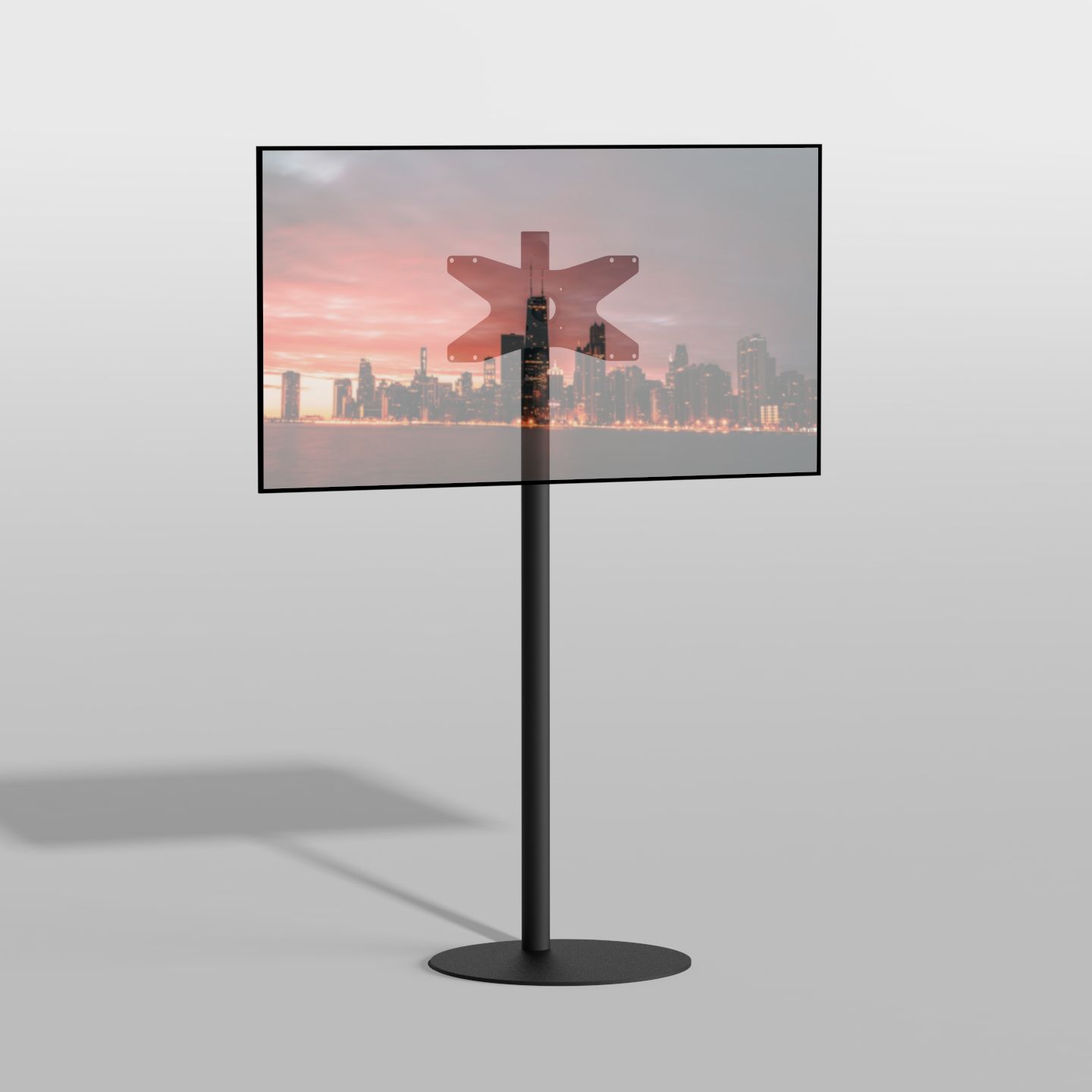 Vloerstandaard SPHERE zwart 150 cm VESA 400x200