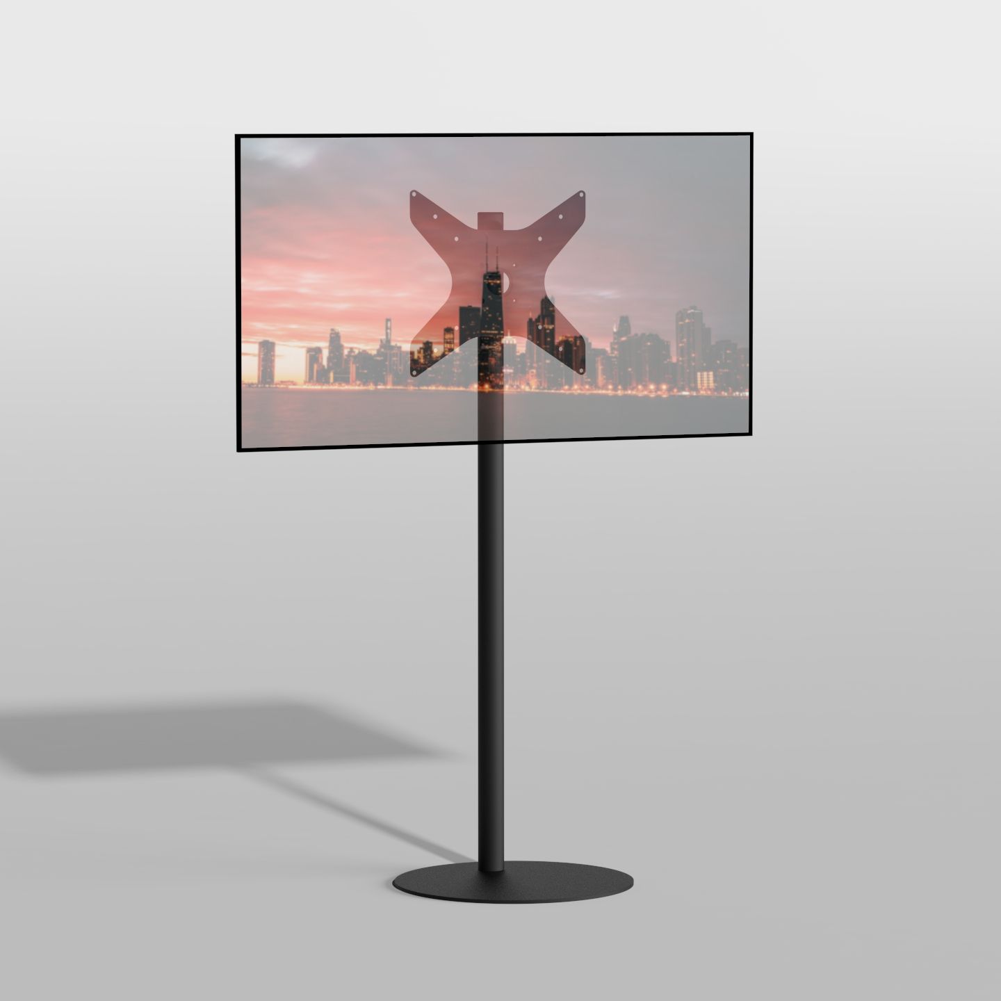Vloerstandaard SPHERE zwart 150 cm VESA 400x400