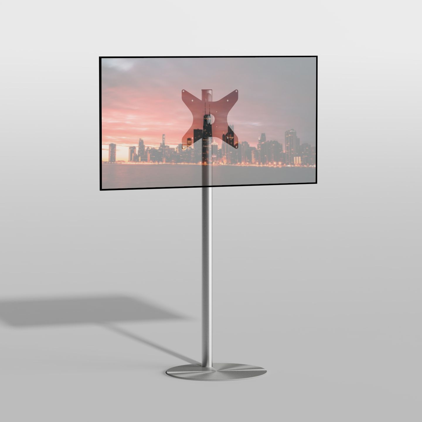 Vloerstandaard SPHERE rvs 150 cm VESA 300x300
