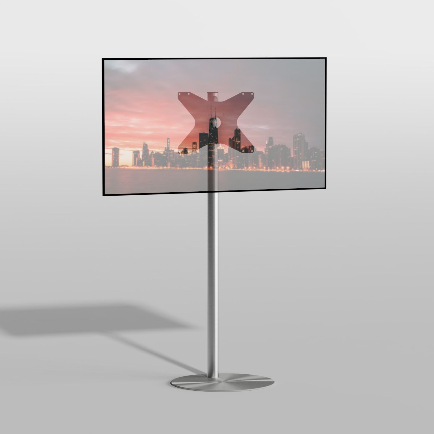 Vloerstandaard SPHERE rvs 150 cm VESA 400x300
