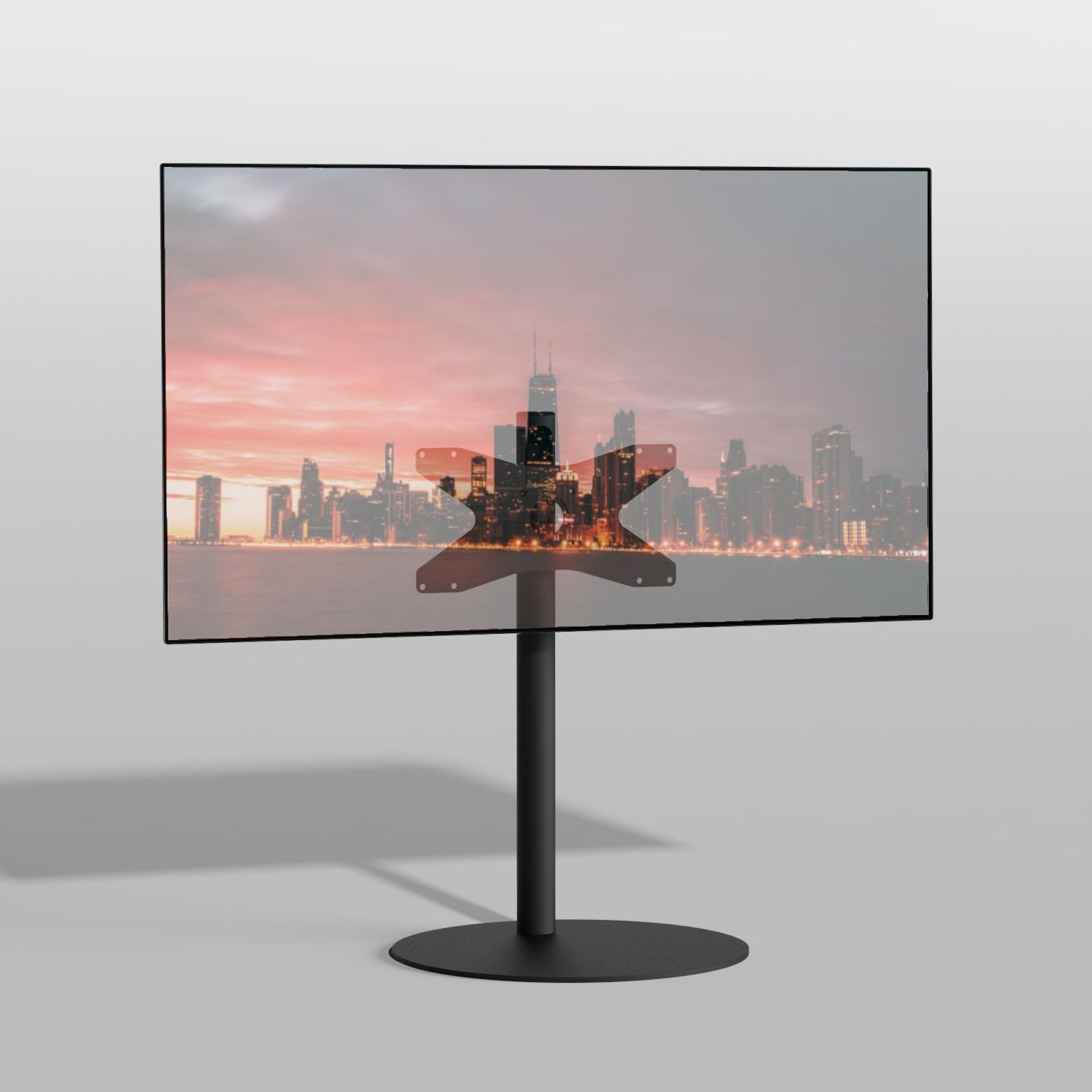 Vloerstandaard SPHERE zwart 80 cm VESA 400x200