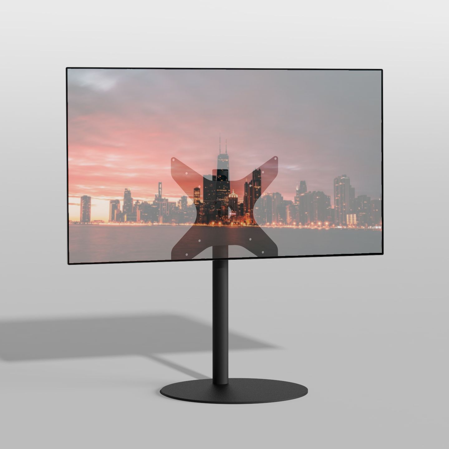 Vloerstandaard SPHERE zwart 80 cm VESA 400x400