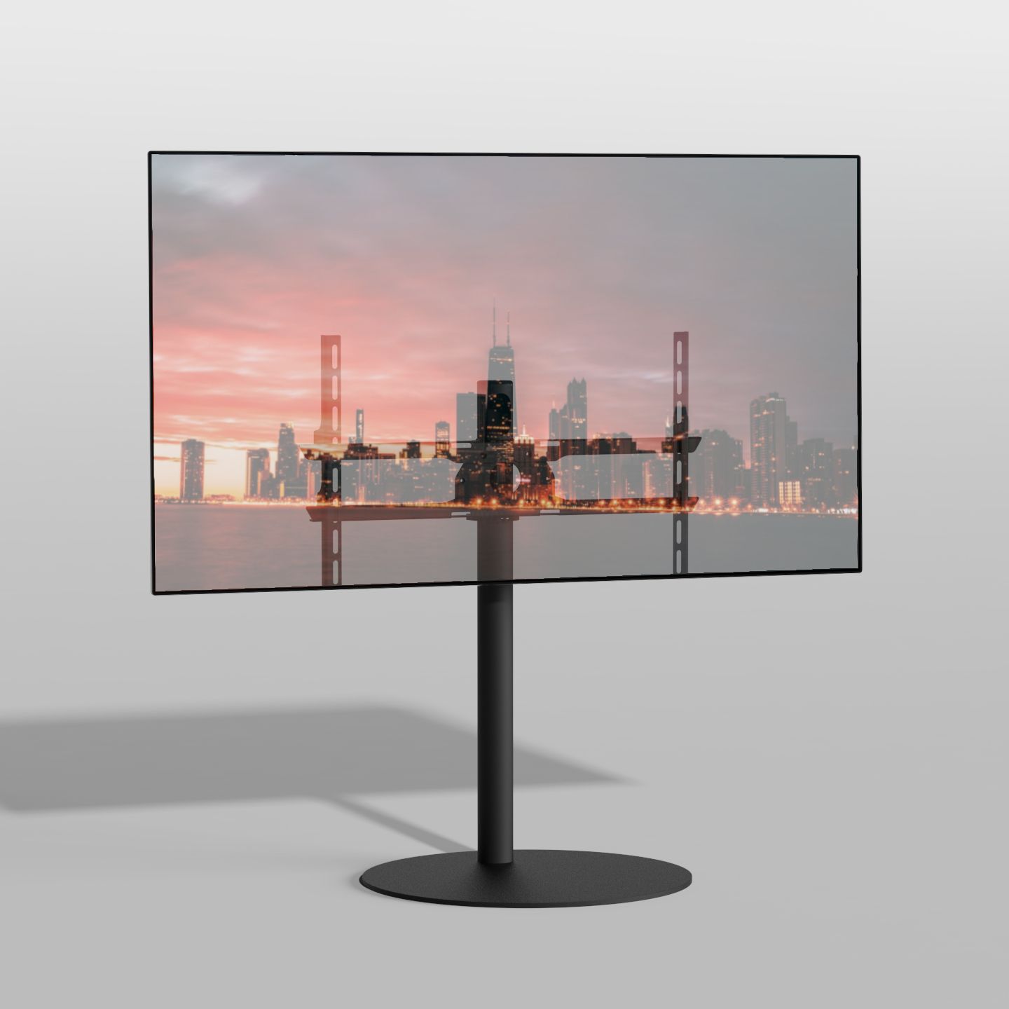 Vloerstandaard SPHERE zwart 80 cm VESA 600x400