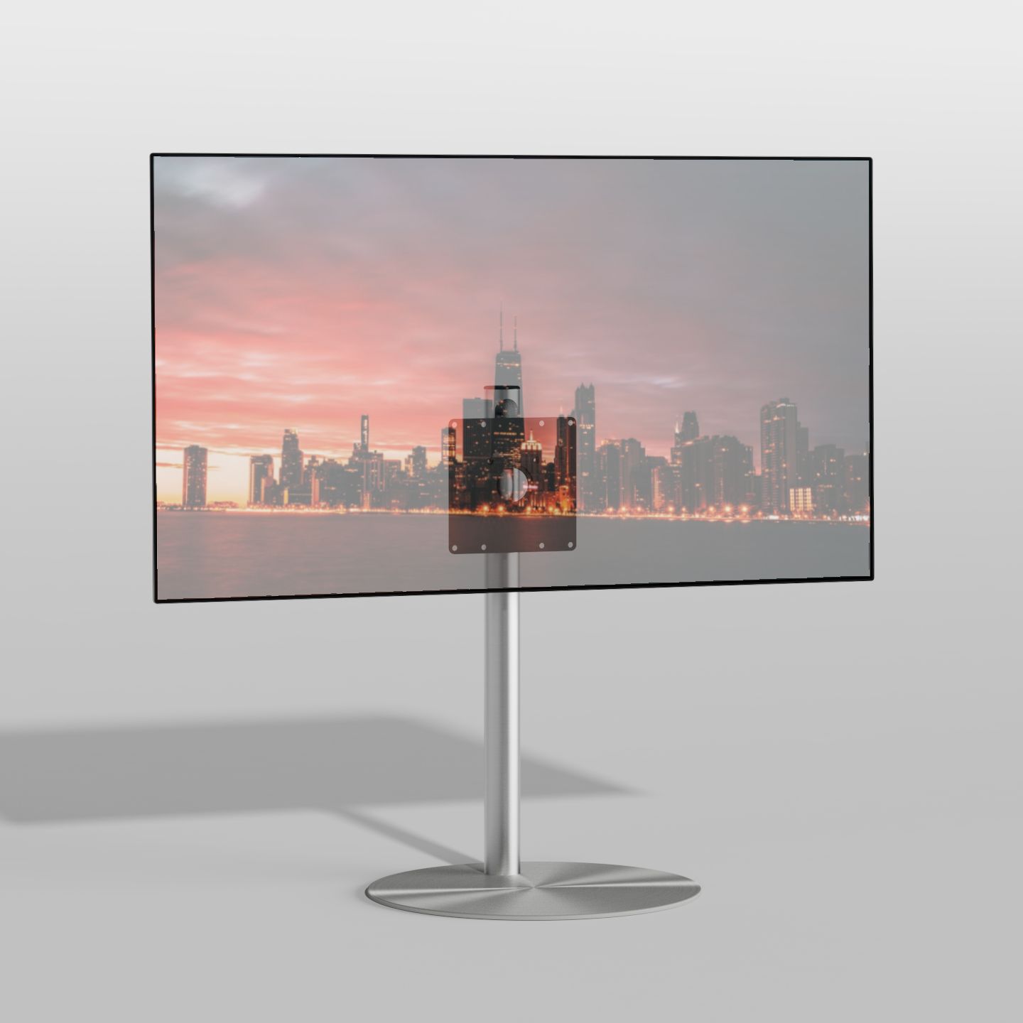 Vloerstandaard SPHERE rvs 80 cm VESA 200x200