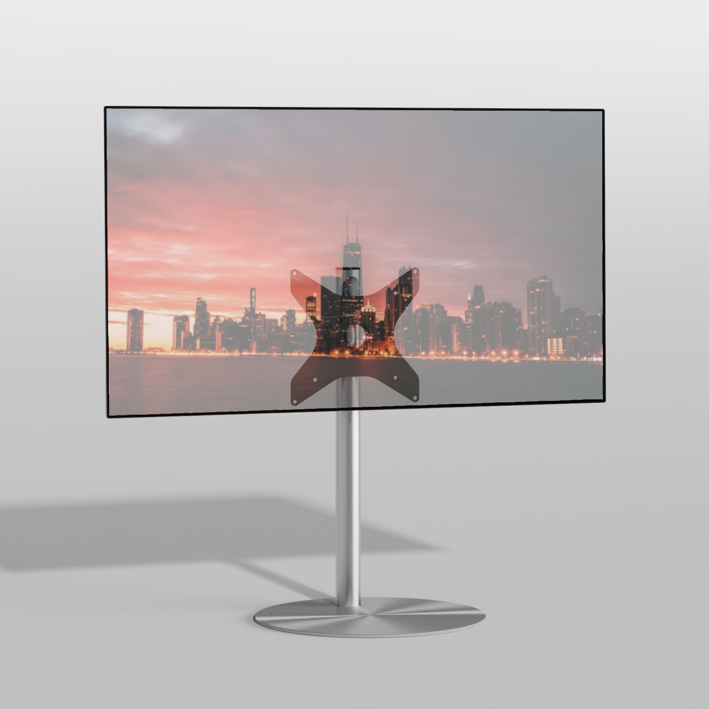 Vloerstandaard SPHERE rvs 80 cm VESA 300x300