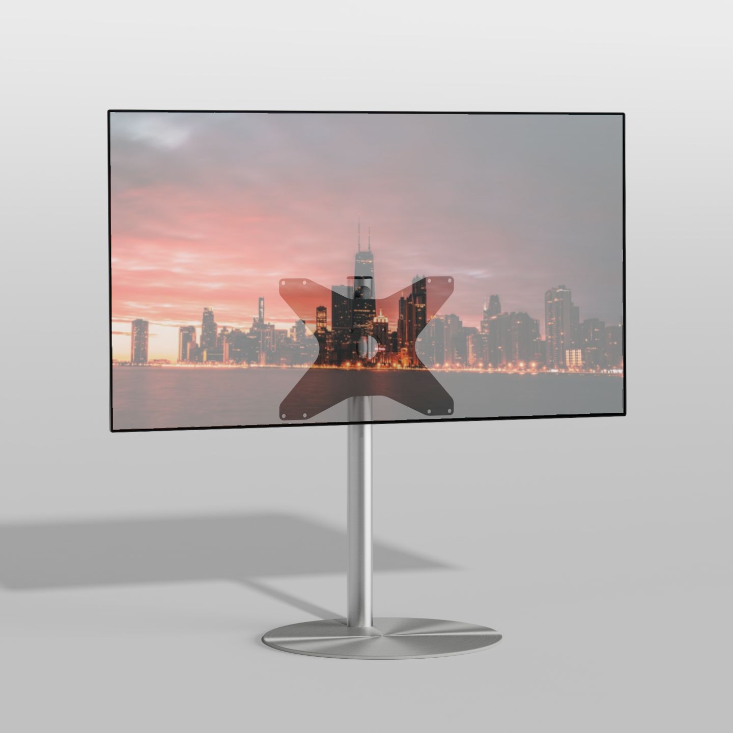 Vloerstandaard SPHERE rvs 80 cm VESA 400x300