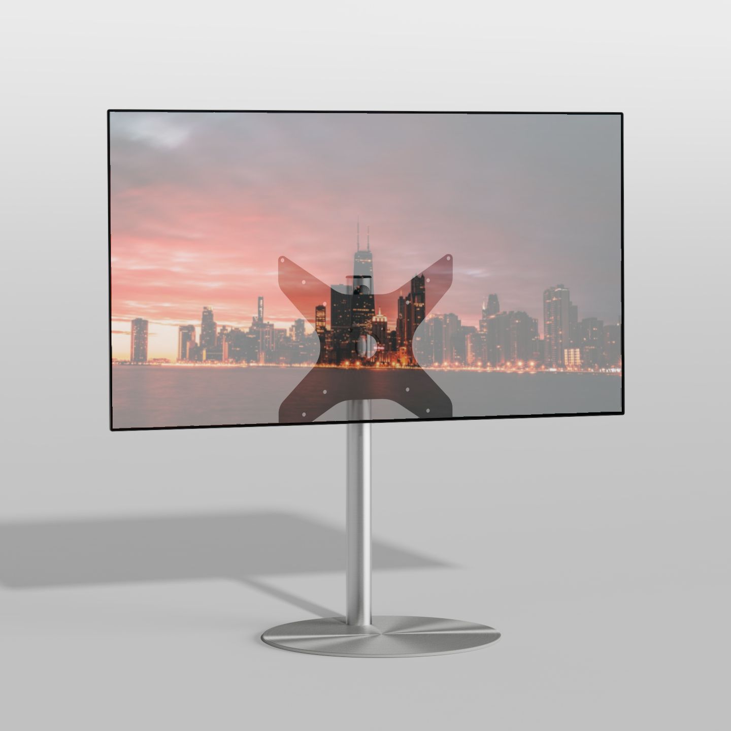 Vloerstandaard SPHERE rvs 80 cm VESA 400x400