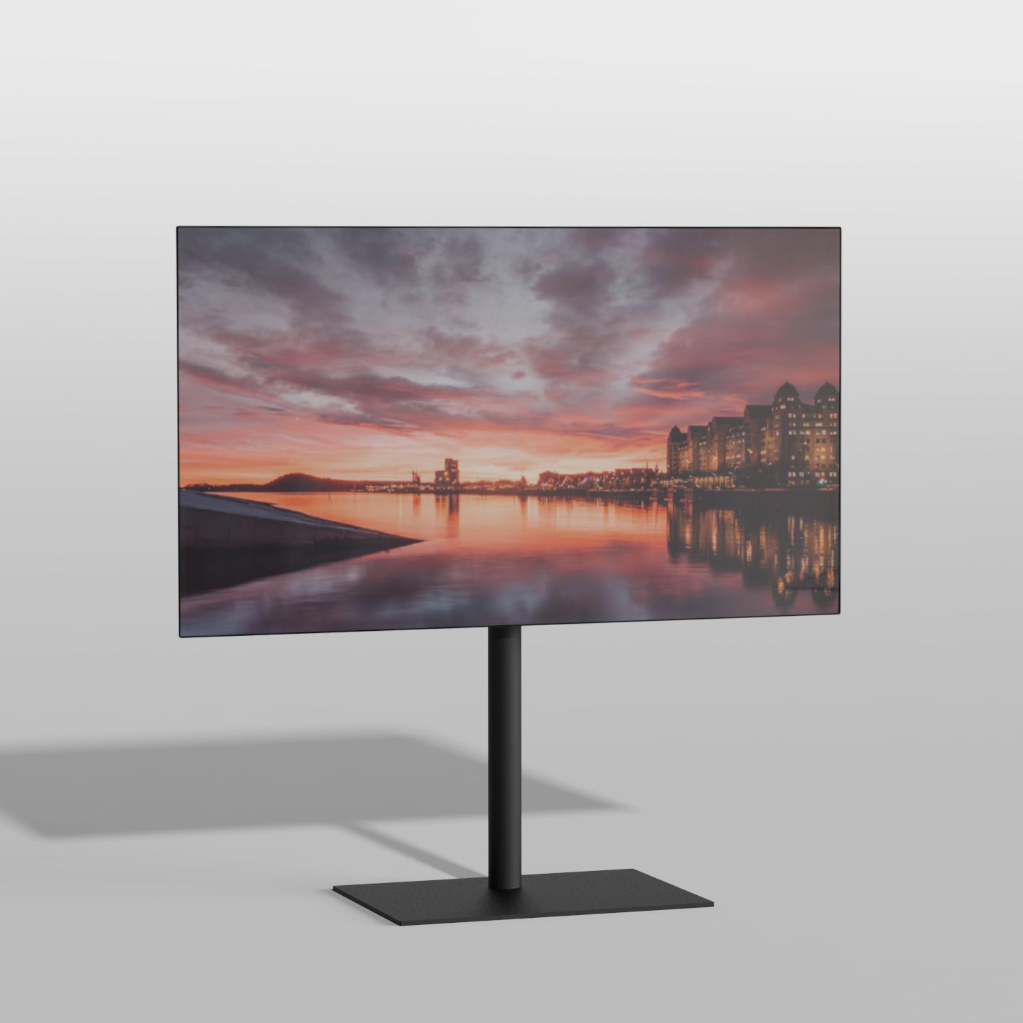 Vloerstandaard SQUARE zwart 100 cm VESA 100x100