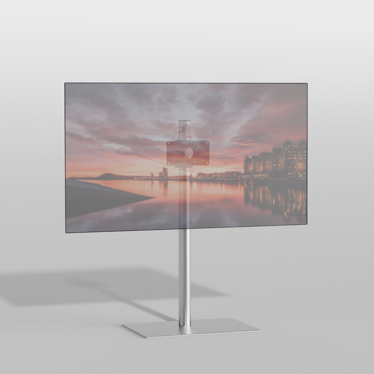 Vloerstandaard SQUARE rvs 100 cm VESA 200x100