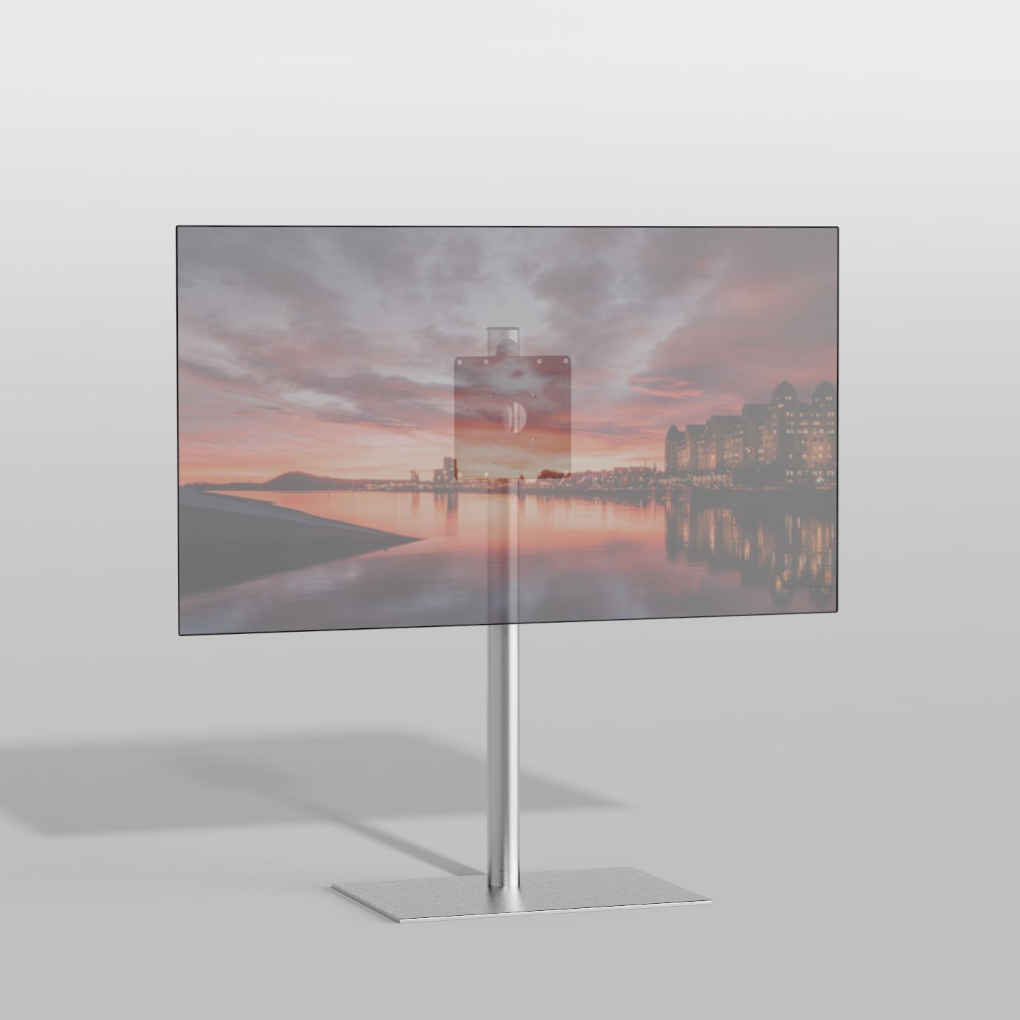 Vloerstandaard SQUARE rvs 100 cm VESA 200x200