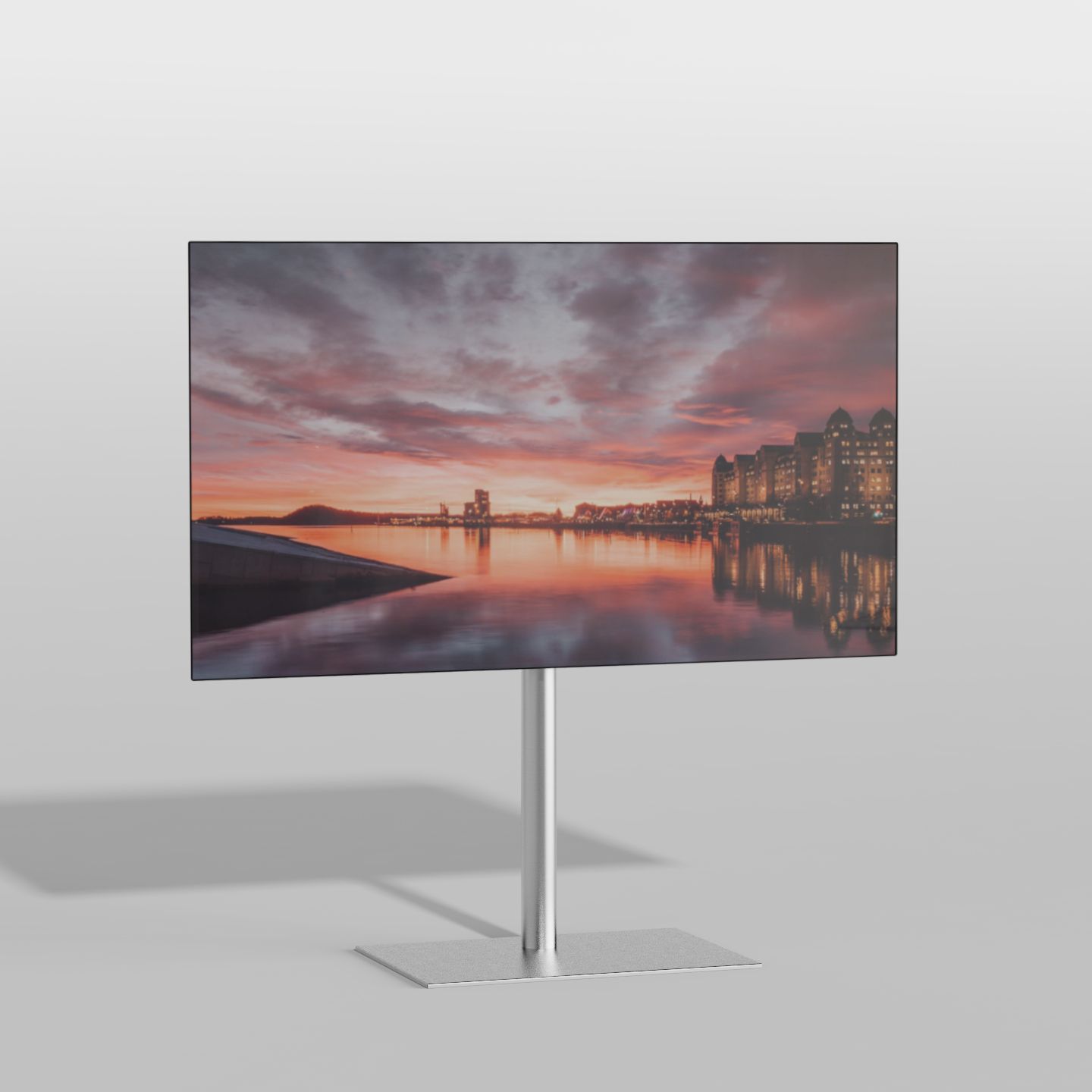 Vloerstandaard SQUARE rvs 100 cm VESA 100x100