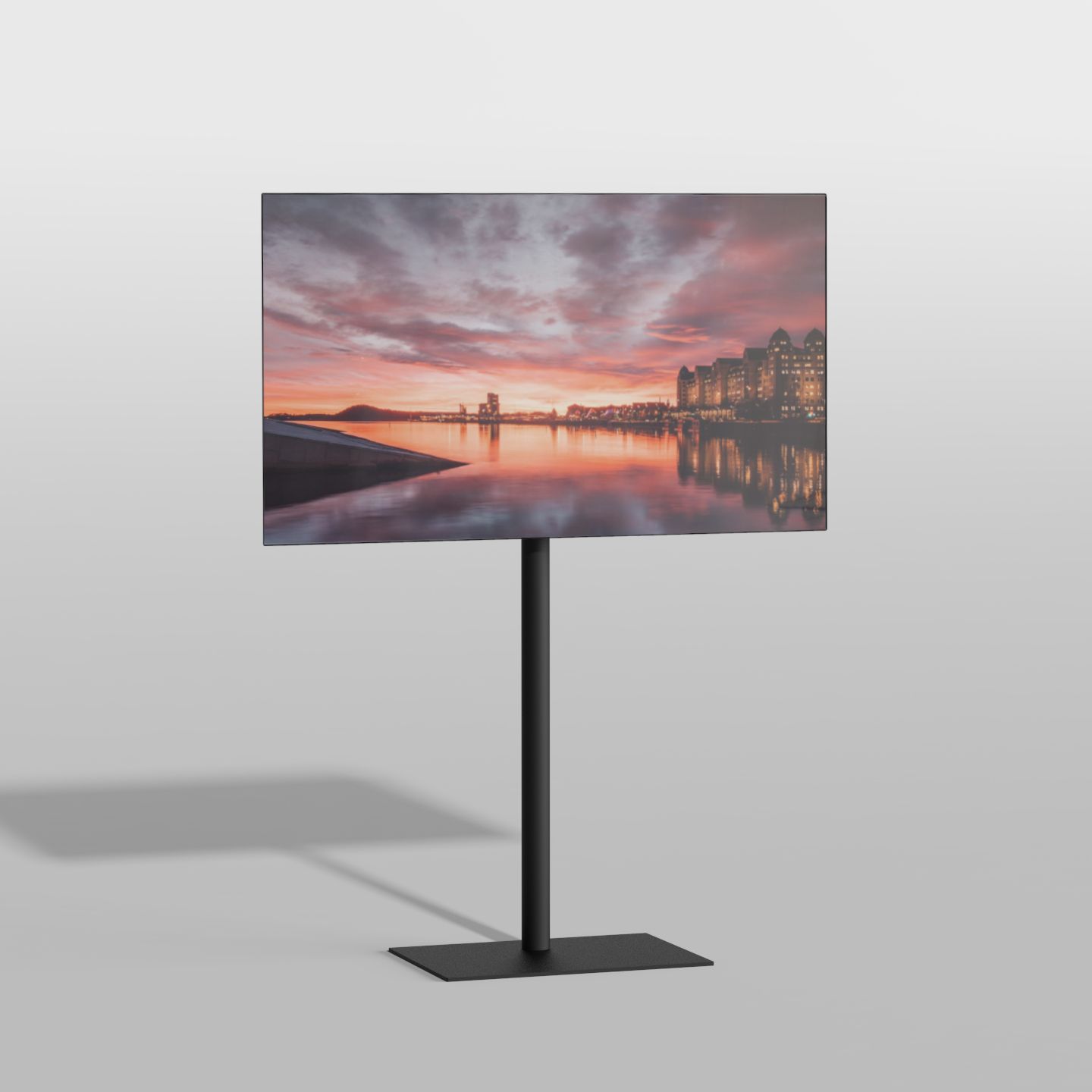 Vloerstandaard SQUARE zwart 120 cm VESA 100x100