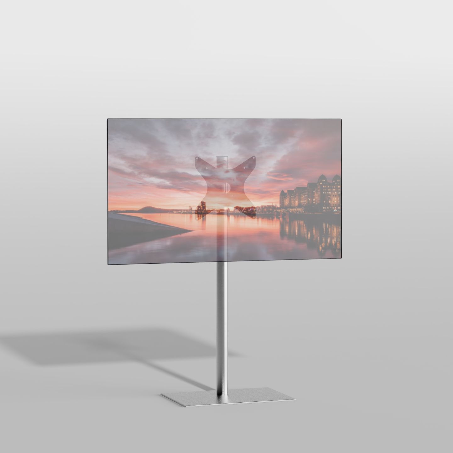 Vloerstandaard SQUARE rvs 120 cm VESA 300x300