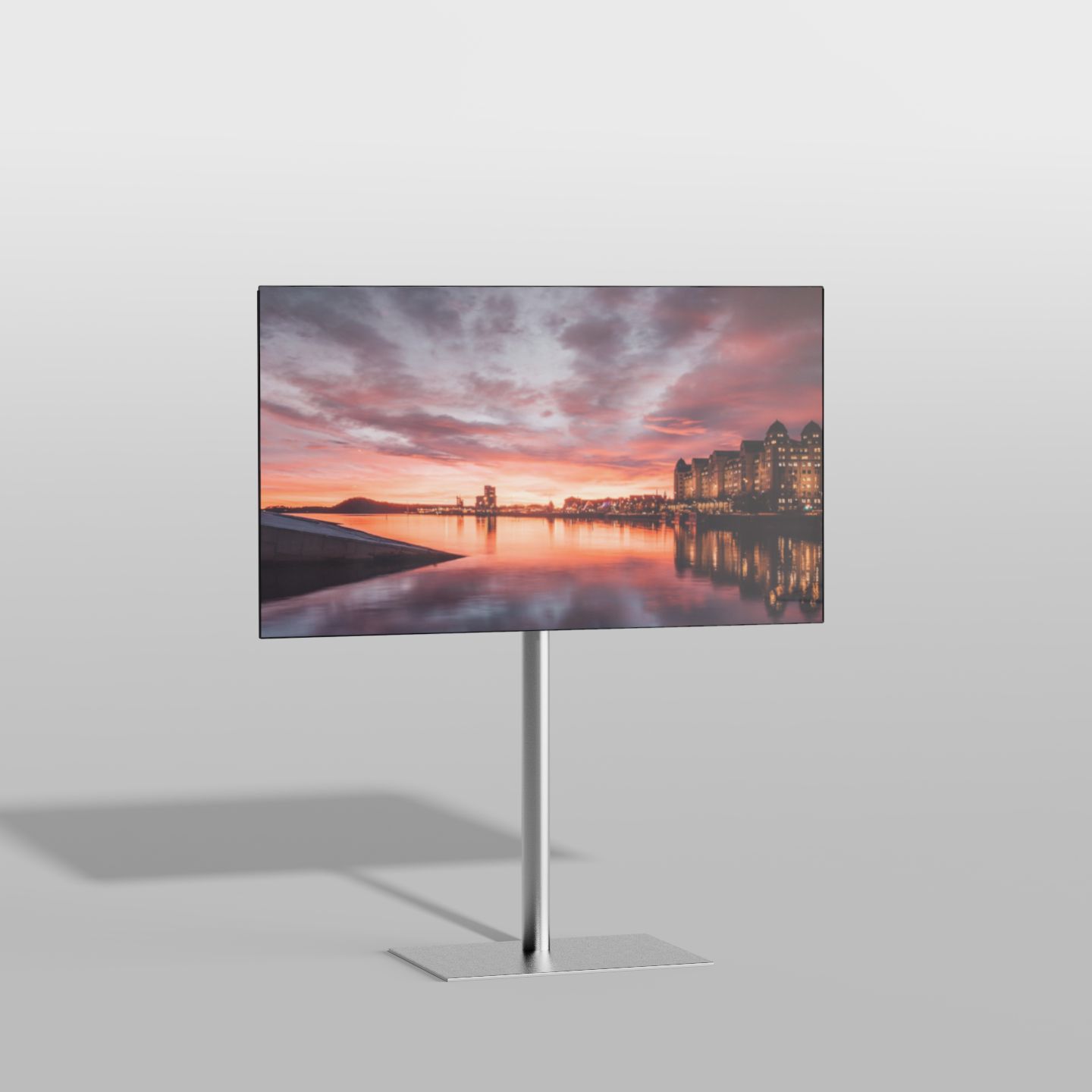 Vloerstandaard SQUARE rvs 120 cm VESA 100x100